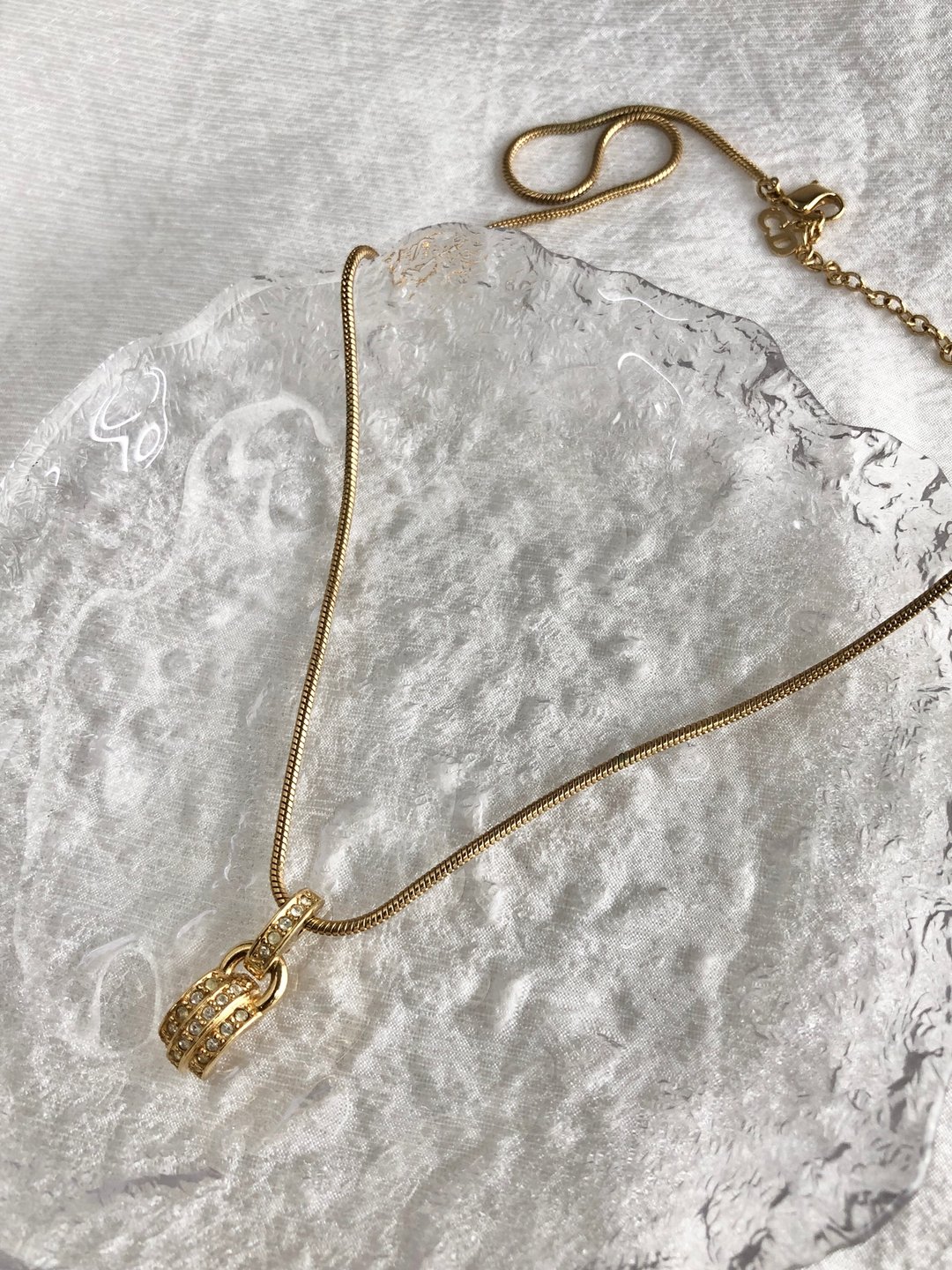 【日本直送 名牌中古包】Christian Dior 克里斯汀·迪奥 项链 金色 莱茵石 vintage 古董 i8w5tf - 项链 - 其他材质 金色