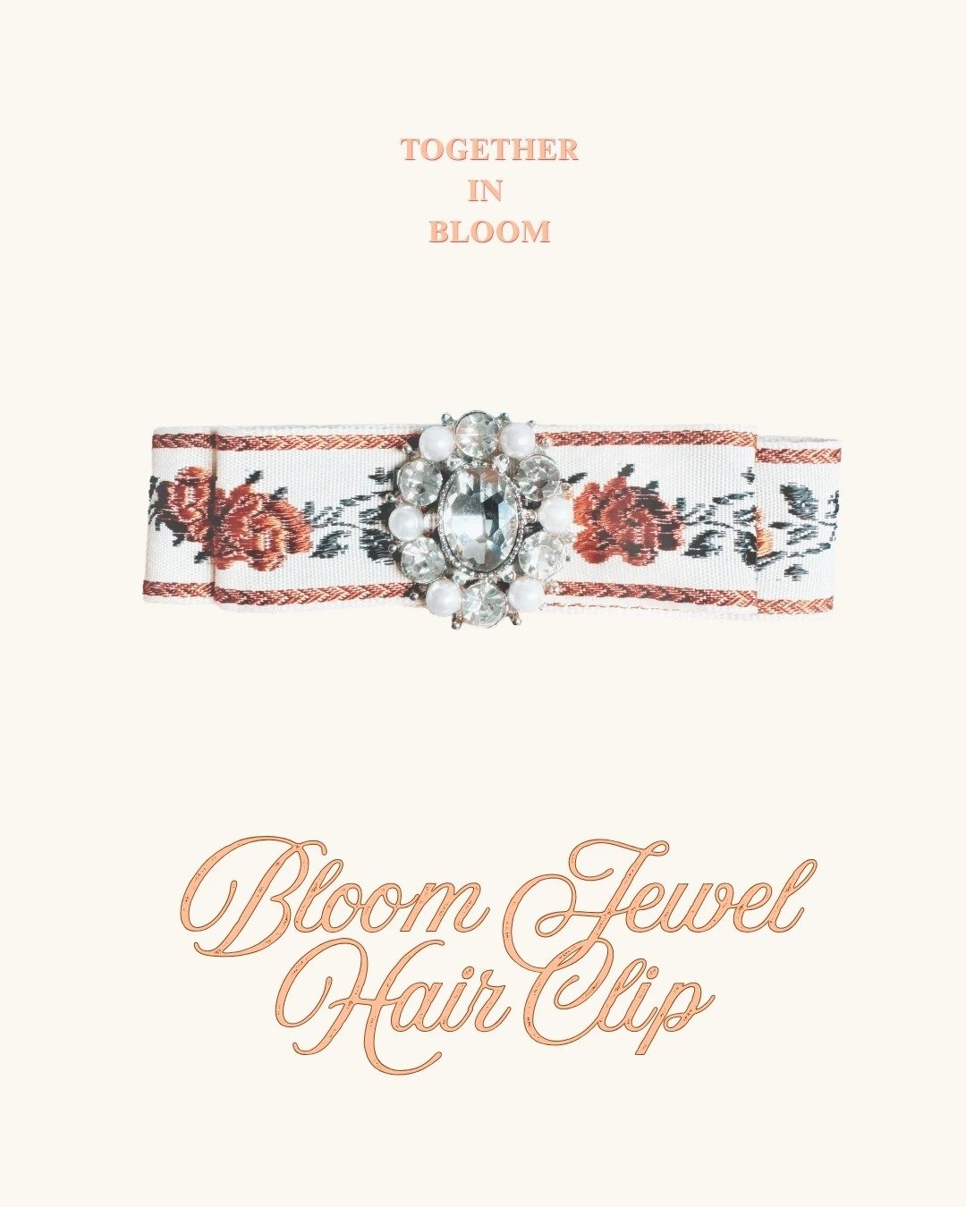 花语宝石发夹 Bloom Jewel Hair Clip—白花 - 发饰 - 聚酯纤维 白色