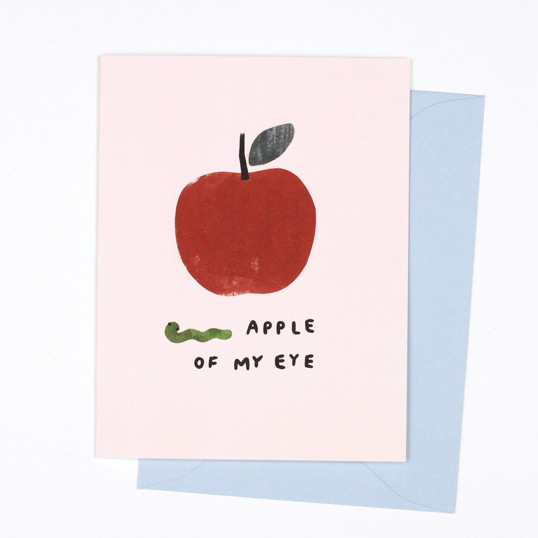 Apple of My Eye 祝福卡 - 卡片/明信片 - 纸 粉红色