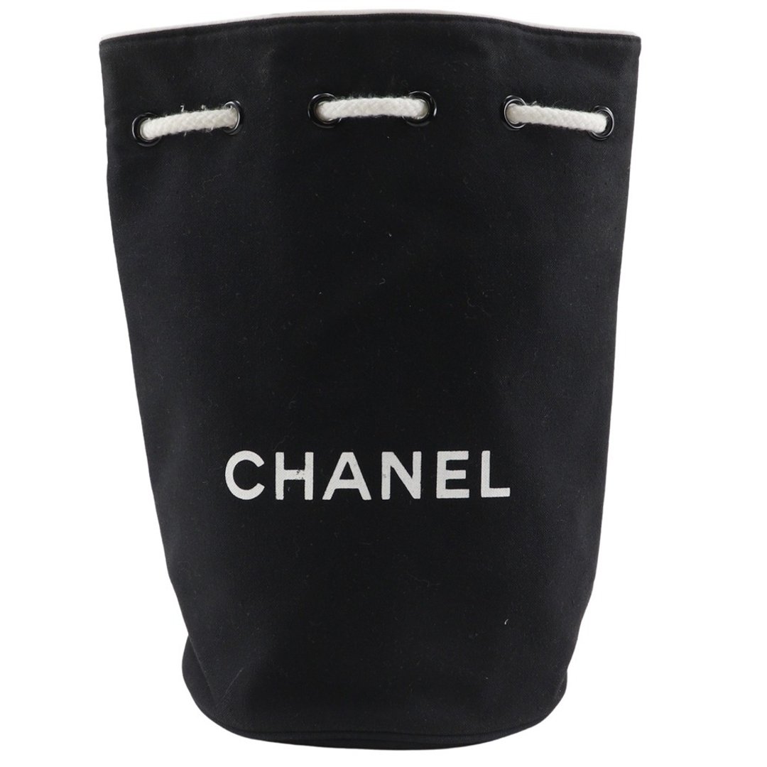【日本直送】香奈儿 CHANEL 束口 LOGO 侧背包 赠品 帆布 黑 女仕 【二手品】 - 侧背包/斜挎包 - 棉 黑色
