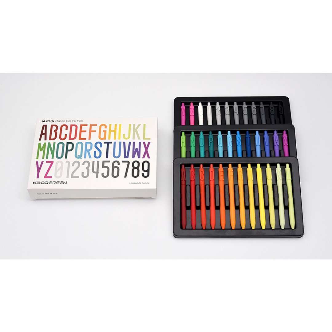 KACO - PURE 书源 Alpha 字母与数字 0.5中性笔 黑色 36支装 - 其他书写用品 - 其他材质 多色