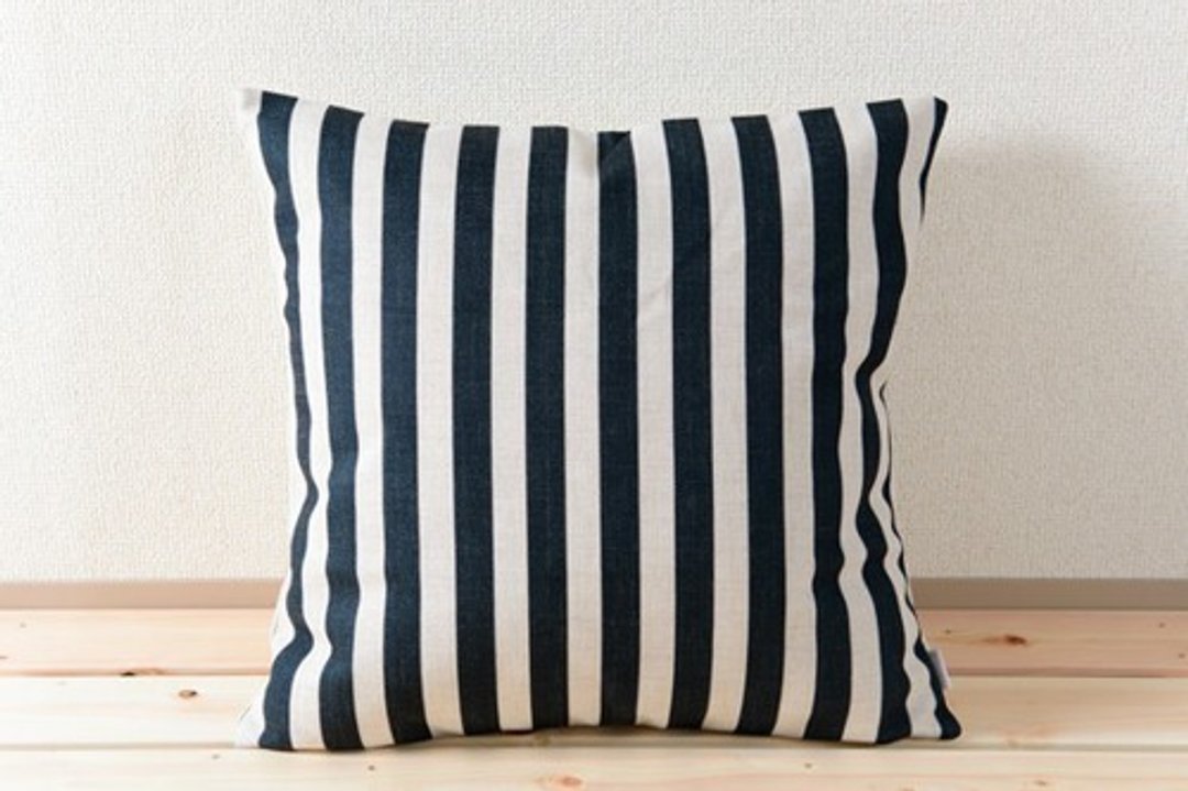 Cushion cover 45 × 45cm Scandinavian simple black stripe jubileecushionor017 - 摆饰 - 棉 