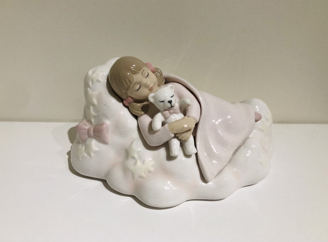 手工绘制 陶瓷 睡眠疗愈小物 卧室 装饰摆件 限量 粉红云朵女孩款 - 摆饰 - 瓷 粉红色