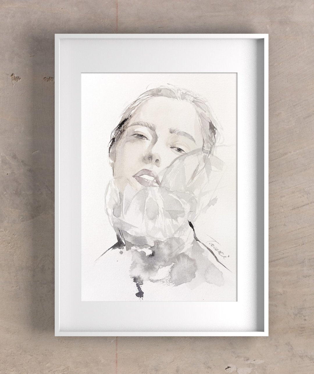 北欧风手绘水彩挂画NO.23壁画/居家摆设/室内设计 - 摆饰 - 纸 白色