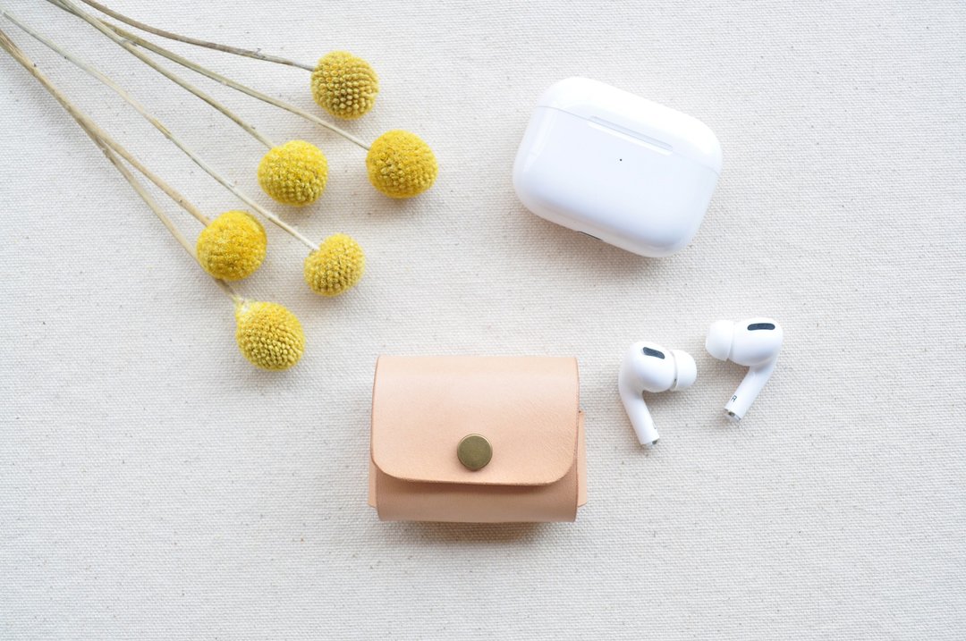 AirPods Pro皮革保护套-原色 - 耳机收纳 - 真皮 
