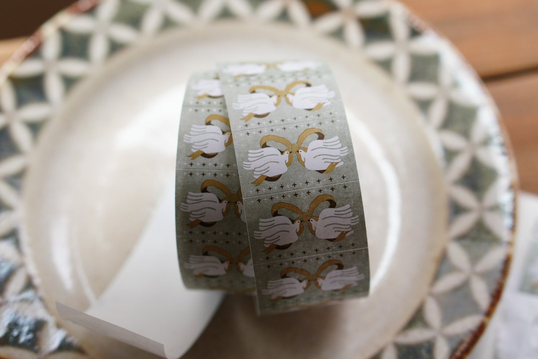啾啾鸟 Ribbon Birds 标签贴纸 Ivy Snow - 贴纸 - 纸 蓝色