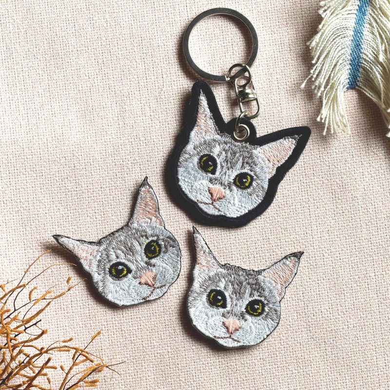 似颜绘 定制化刺绣-属于家人的特别礼物 - 订制画像 - 绣线 多色