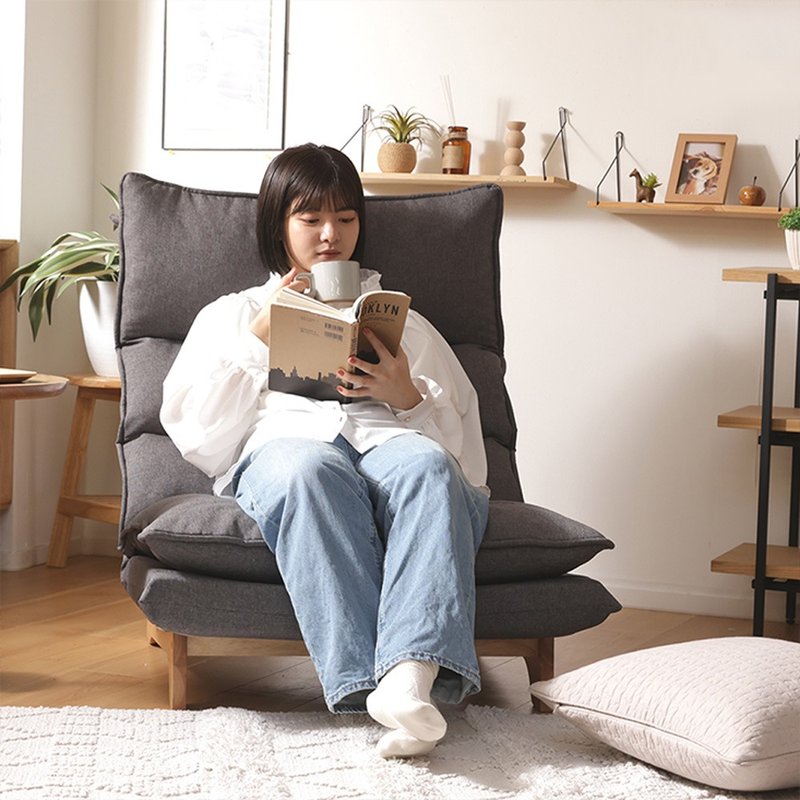 【CELLUTANE】A1428 日式双层单人沙发 日本授权贩售 - 椅子/沙发 - 棉．麻 白色