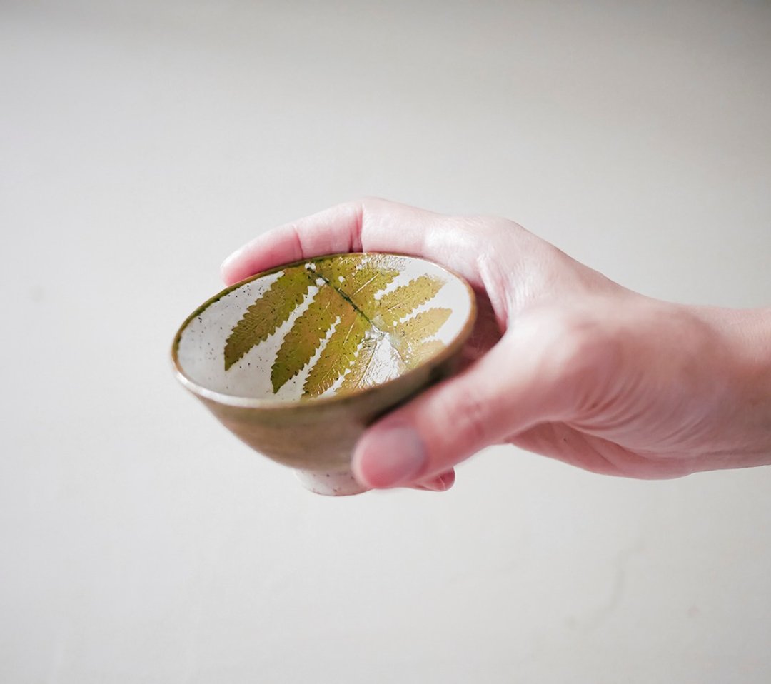 小茶杯・台湾野蕨系列 - 茶具/茶杯 - 陶 绿色
