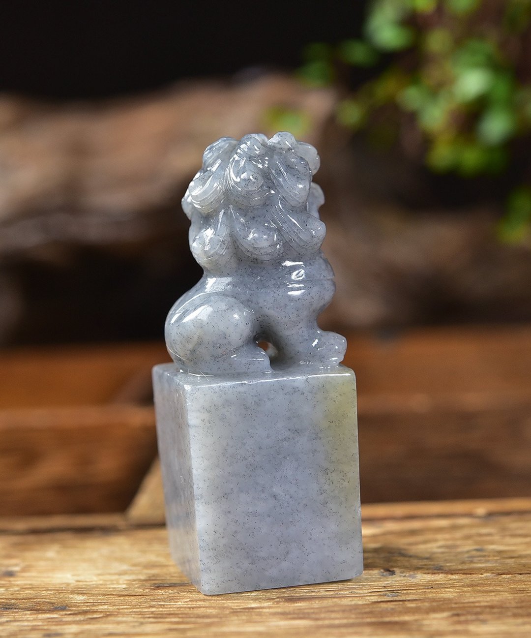 精品 天然和田玉青花籽料印章 摆件 - 其他 - 玉石 
