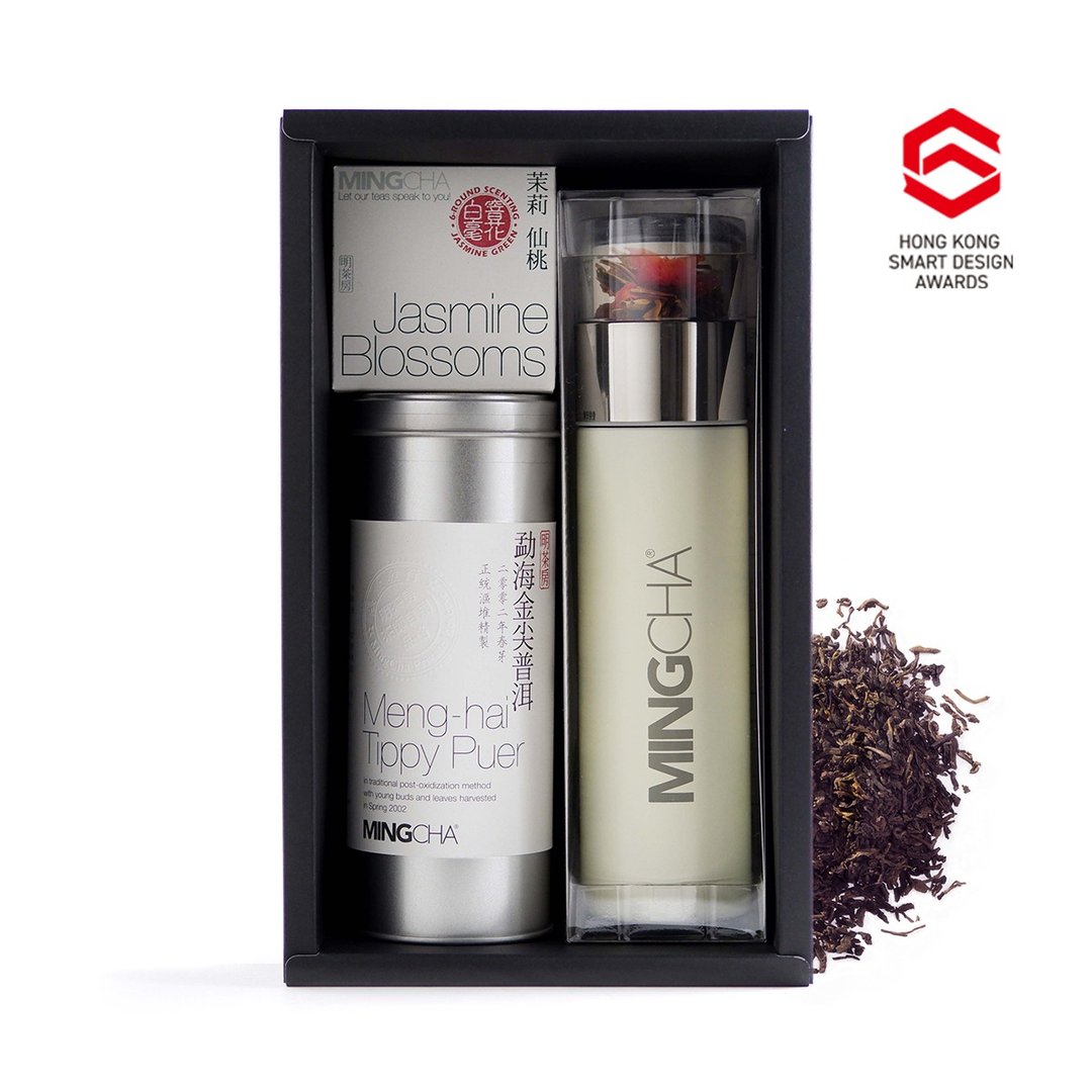 【得奖茶叶礼品 】明茶房茶伴礼盒-勐海金尖普洱(云南黑茶 - 茶 - 纸 白色