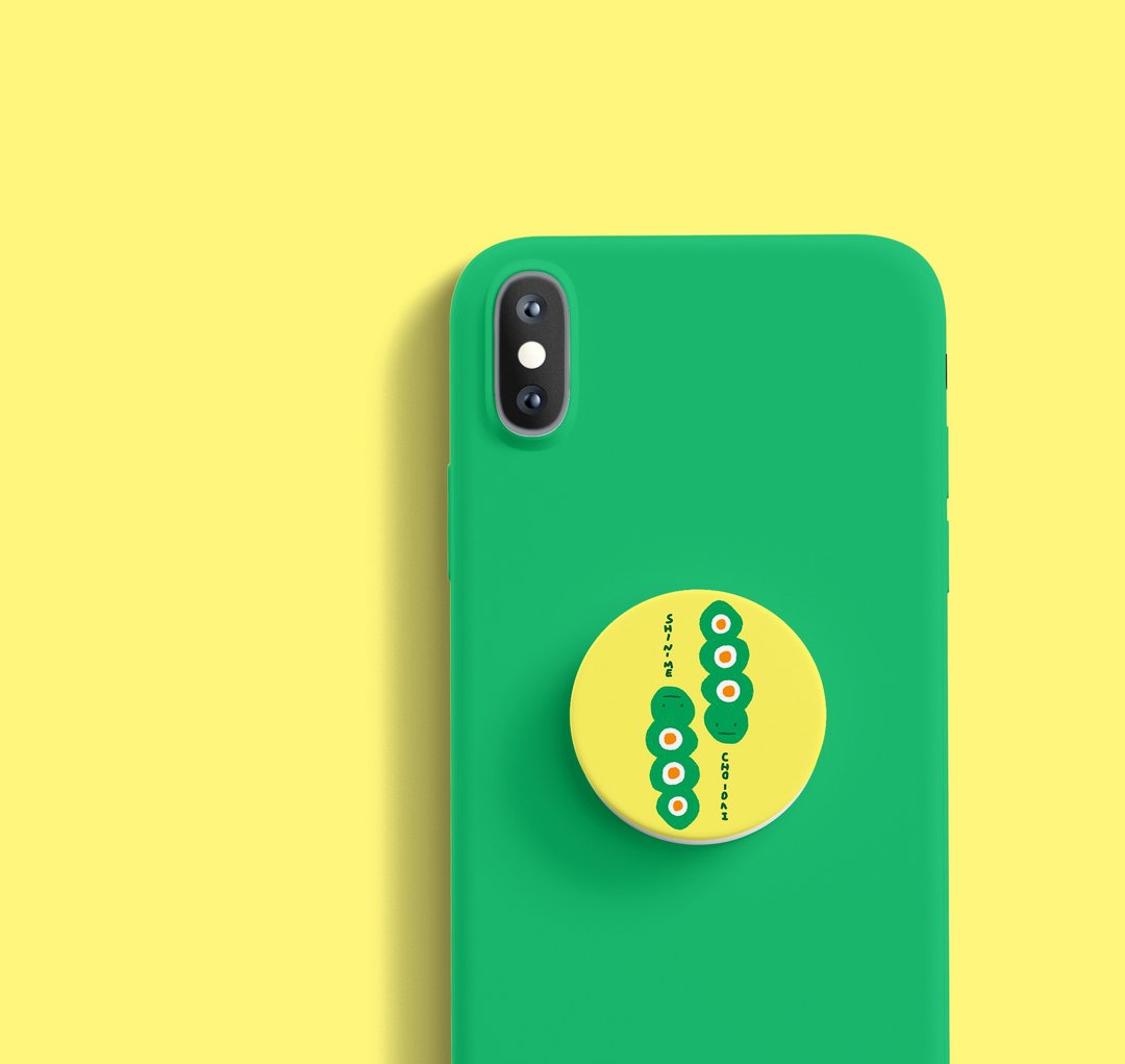 Cute worms - Phone grip. Pop - socket holder. - 手机壳/手机套 - 塑料 绿色