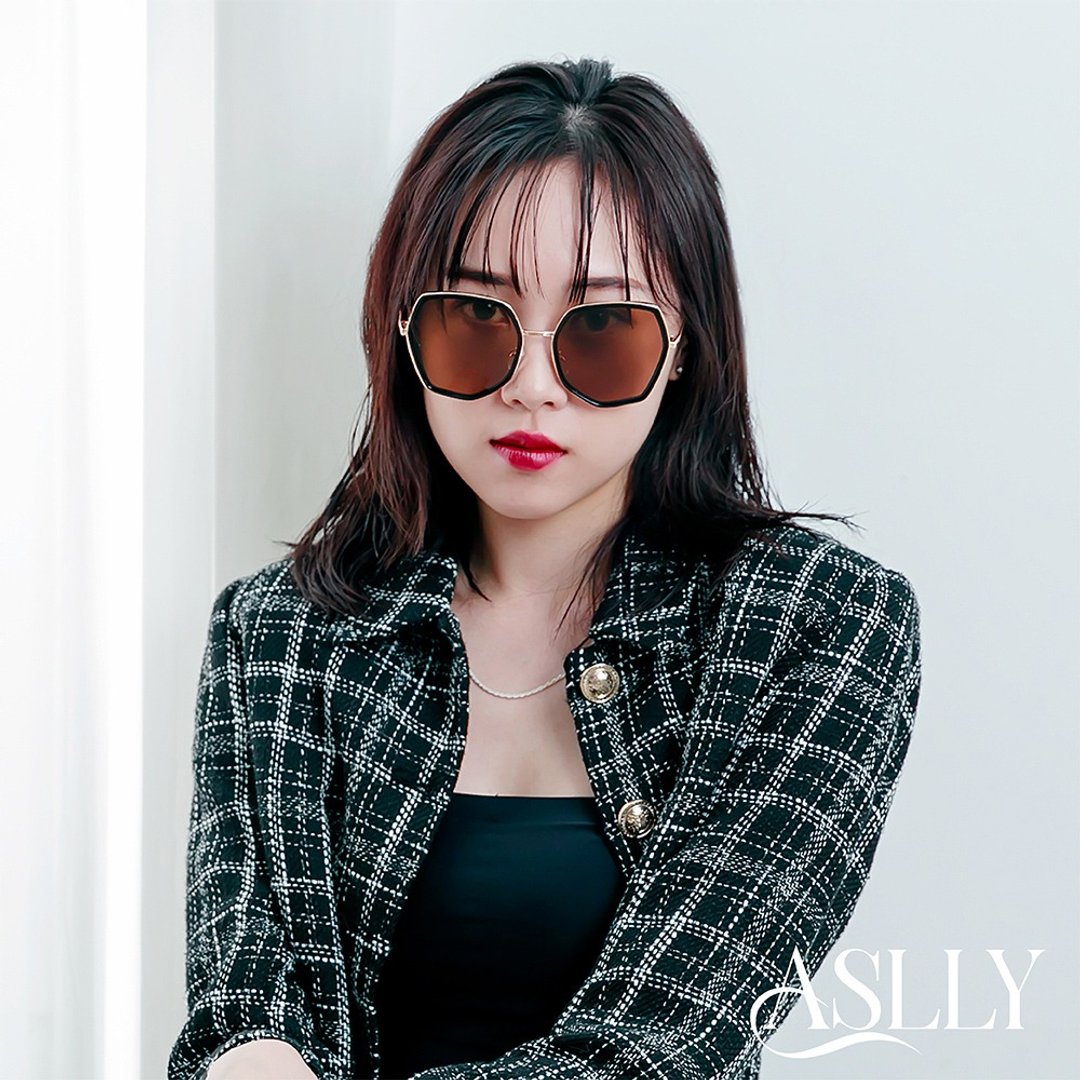 ASLLY 多边形冷艳墨镜 | 香醇拿铁 - 墨镜 - 其他材质 咖啡色