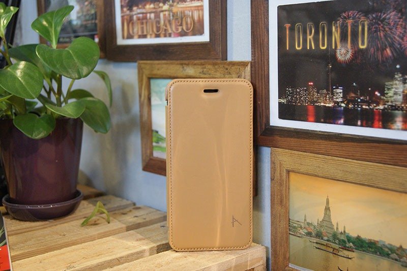 Optima iPhone 7 Plus 侧掀站立型皮套 真皮系列 卡其 - 其他 - 真皮 卡其色