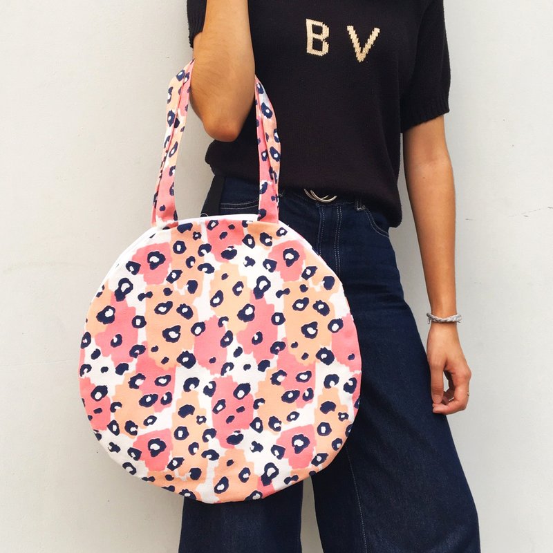 tote bag - 侧背包/斜挎包 - 棉．麻 粉红色