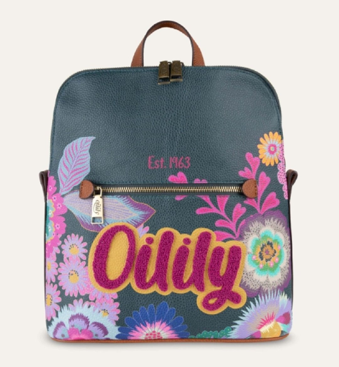 限量新包 Oilily Fanfare 肩侧提三用后背包 复刻皮感时尚 包邮 - 侧背包/斜挎包 - 其他人造纤维 多色