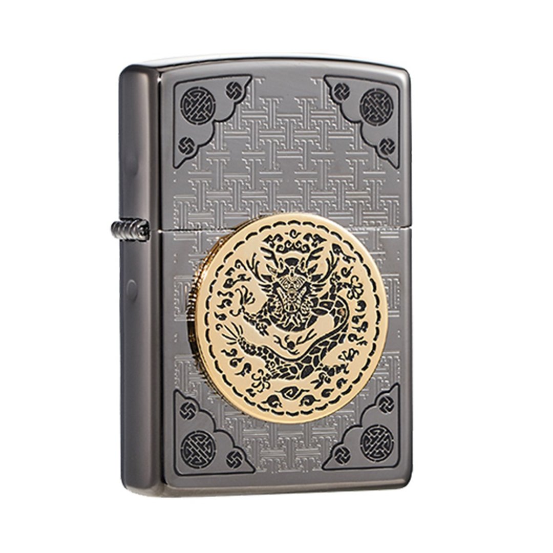 【ZIPPO官方旗舰店】  古典五爪神龙防风打火机 ZA-1-88B - 其他 - 铜/黄铜 灰色