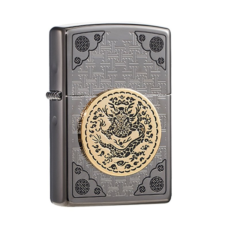 【ZIPPO官方旗舰店】  古典五爪神龙防风打火机 ZA-1-88B - 其他 - 铜/黄铜 灰色