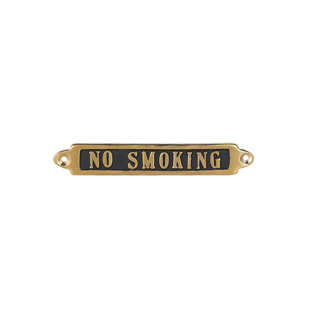 DULTON 告示铁牌 NO SMOKING - 墙贴/壁贴 - 铜/黄铜 卡其色