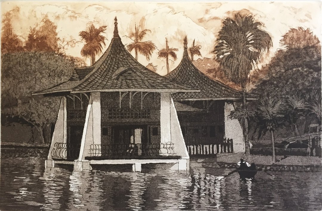 原作版画-台中公园-潘孟尧 - 海报/装饰画/版画 - 纸 咖啡色