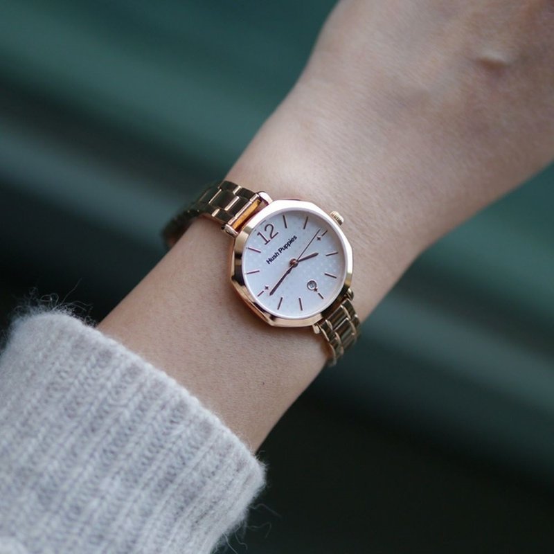 Hush Puppies 闪耀都会八角女表(HP3904)-玫瑰金 - 女表 - 不锈钢 金色