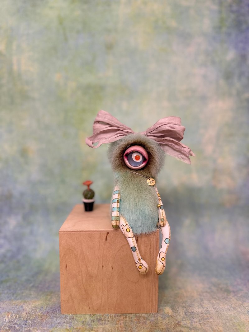 蓝色独眼怪 - 带有荷包蛋眼睛的娃娃 _ 订制商品！ - 玩偶/公仔 - 其他材质 蓝色