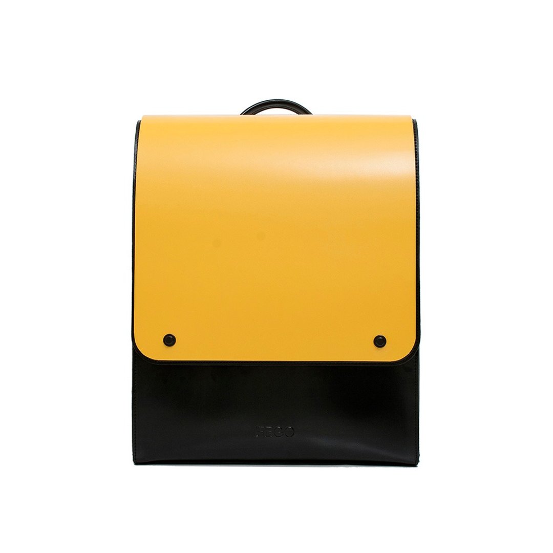004 fego backpack v10 - 后背包/双肩包 - 人造皮革 黑色