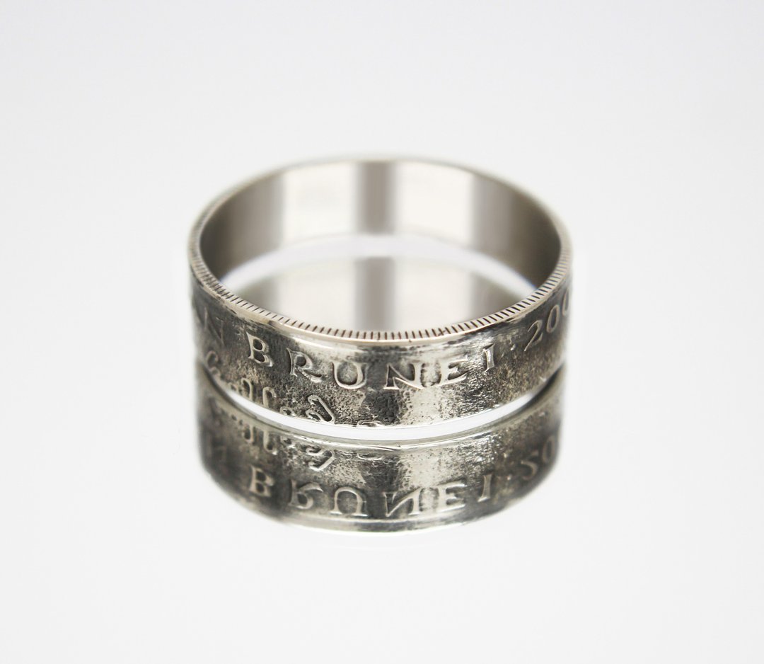 Brunei Coin Ring 20 sen 1993-2016 coin rings for men coin rings for women - 戒指 - 其他金属 