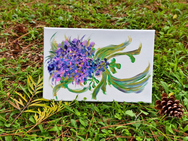 压克力水彩画/无框画/花卉画/装饰画/挂画 - 海报/装饰画/版画 - 棉．麻 