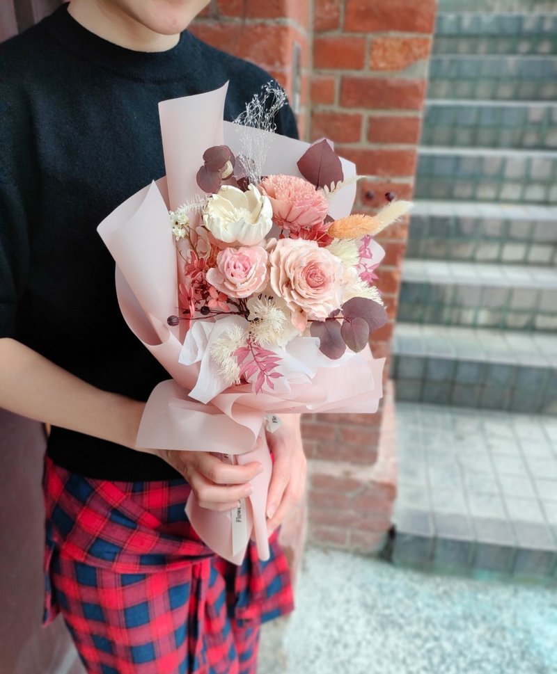 花束-香氛花束 干燥永生 毕业花束毕业 老师礼物 - 干燥花/捧花 - 植物．花 粉红色