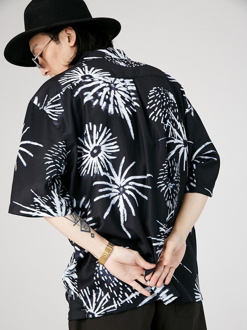 DAKYAM2020SS花火夏威夷休闲短袖衬衫男 - 男装衬衫 - 聚酯纤维 多色