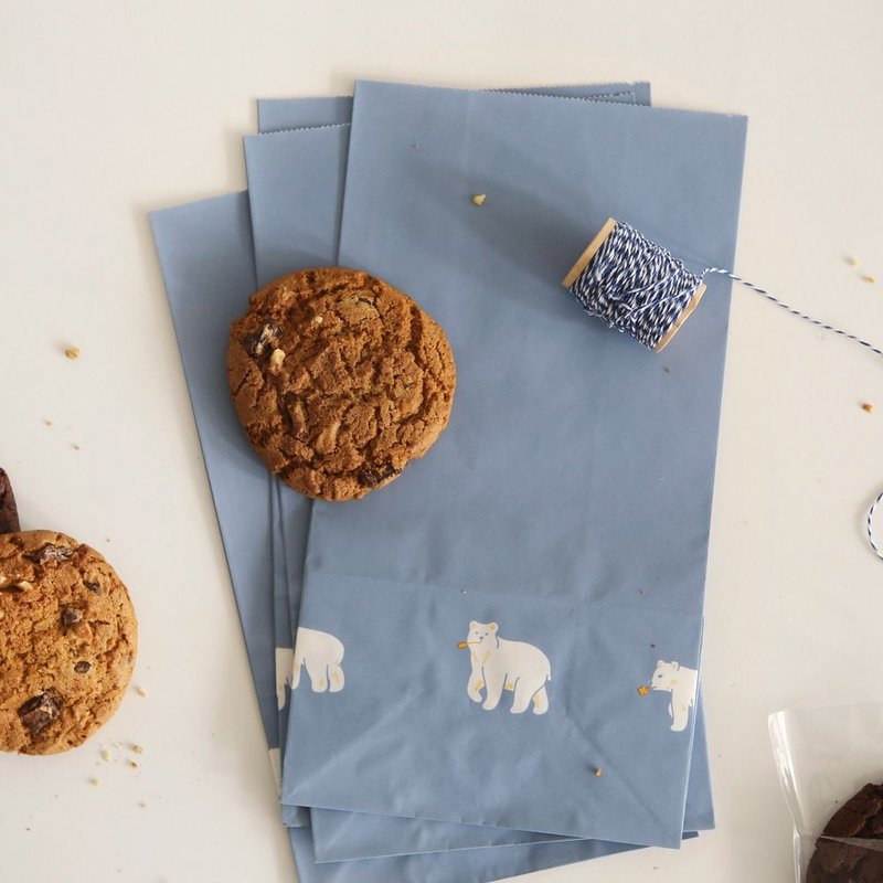 Dailylike-包装纸袋-动物礼物袋组(10入)-07 友情熊,E2D40822 - 信封/信纸 - 纸 蓝色