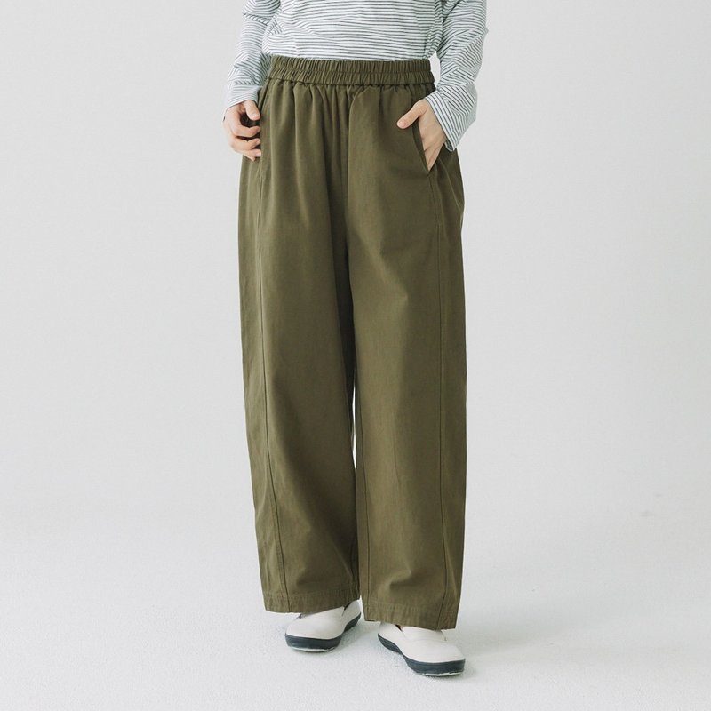 【Simply Yours】洗水棉休闲裤 绿F - 女装长裤 - 棉．麻 绿色