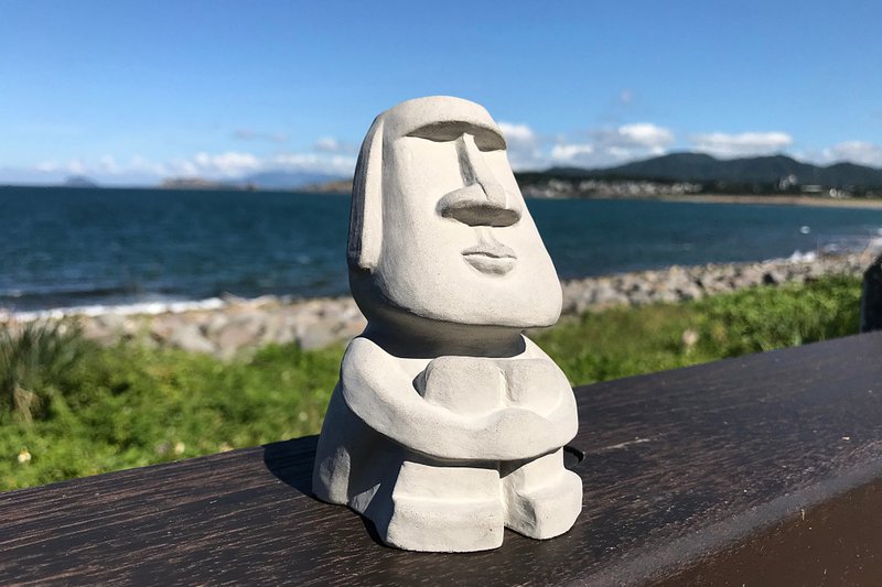 水泥摩艾 Moai－发呆摩艾 - 玩偶/公仔 - 水泥 灰色