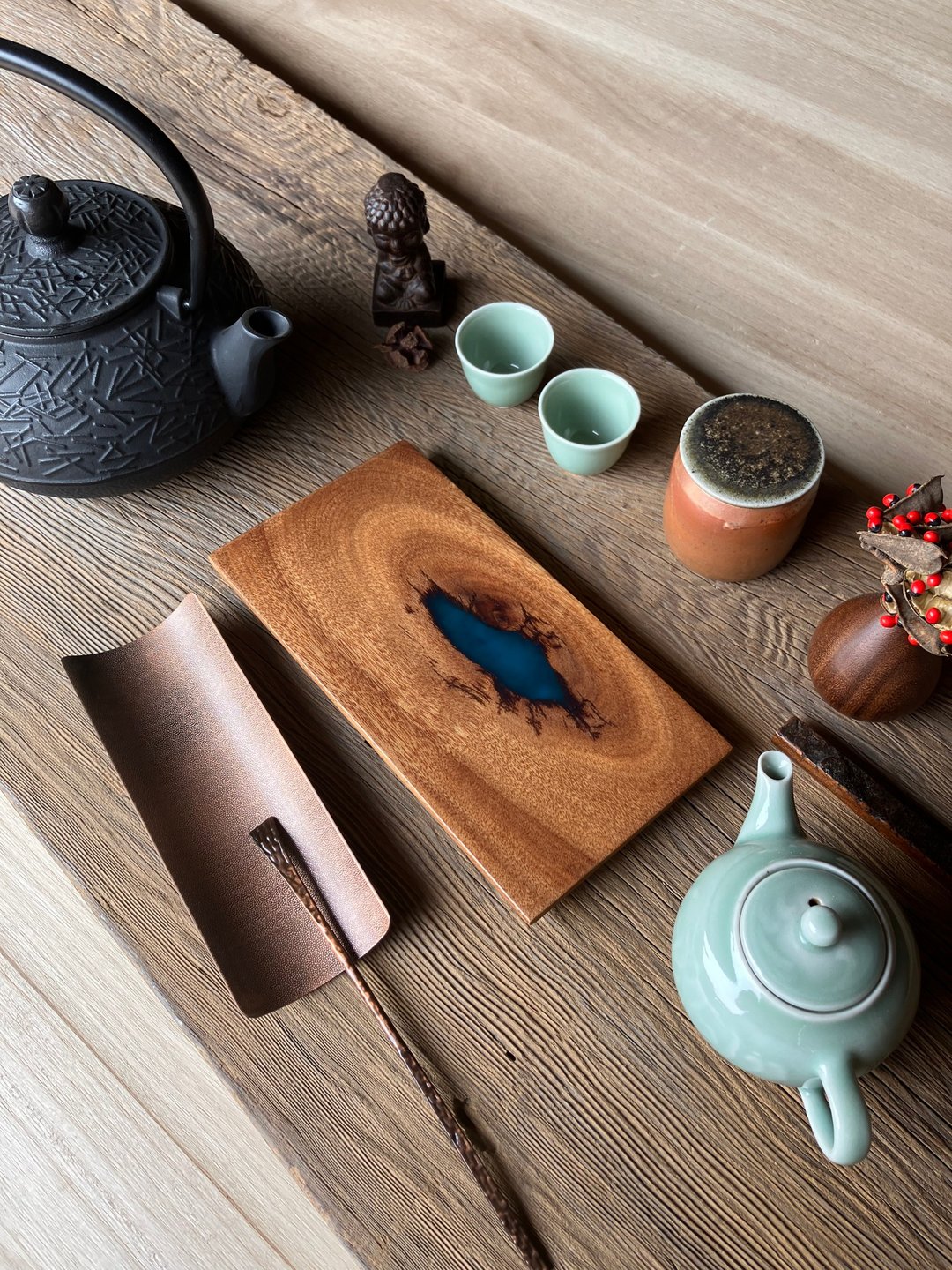 HO MOOD 解构系列—手作 原木茶盘 - 杯垫 - 木头 咖啡色