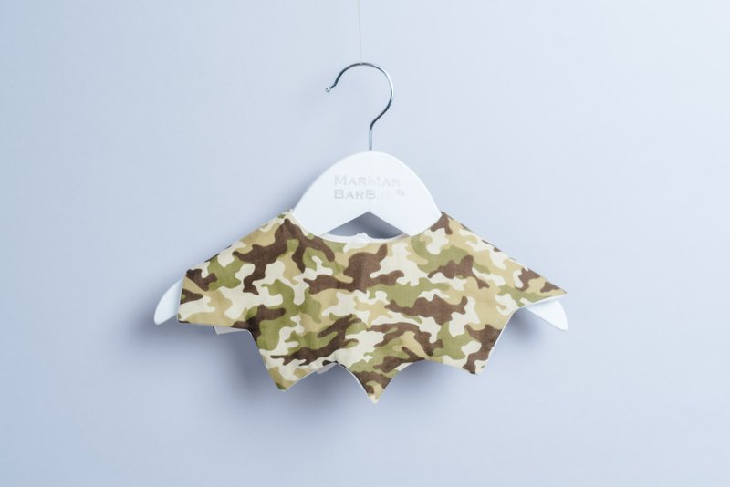 大星星六重纱口水巾-迷彩(绿) 手绘恐龙 新生儿  - 围嘴/口水巾 - 棉．麻 绿色