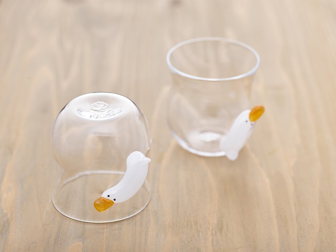 Duck sticking glass [1 piece] - 玻璃杯 - 玻璃 