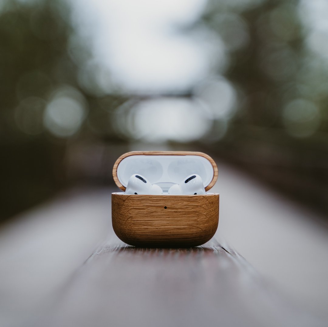 AirPods Pro 保护套  橡木的苹果耳机保护套 Apple无线耳机保护套 - 手机壳/手机套 - 木头 咖啡色