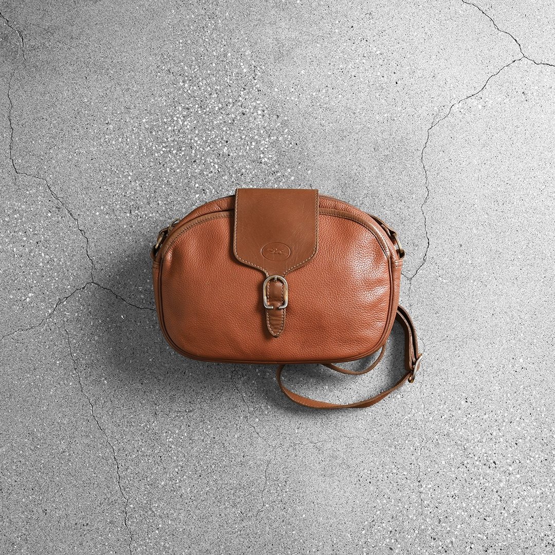 Longchamp 古董斜背包 / 古董包、二手精品古董、古董背包 - 侧背包/斜挎包 - 真皮 咖啡色