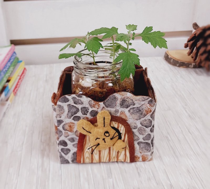 造型植栽盒 | 小物收纳盒 | 笔筒 - 植栽/盆栽 - 棉．麻 多色