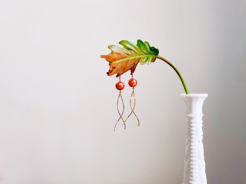 vividesign 千羽鹤 耳环 - 耳环/耳夹 - 其他材质 红色