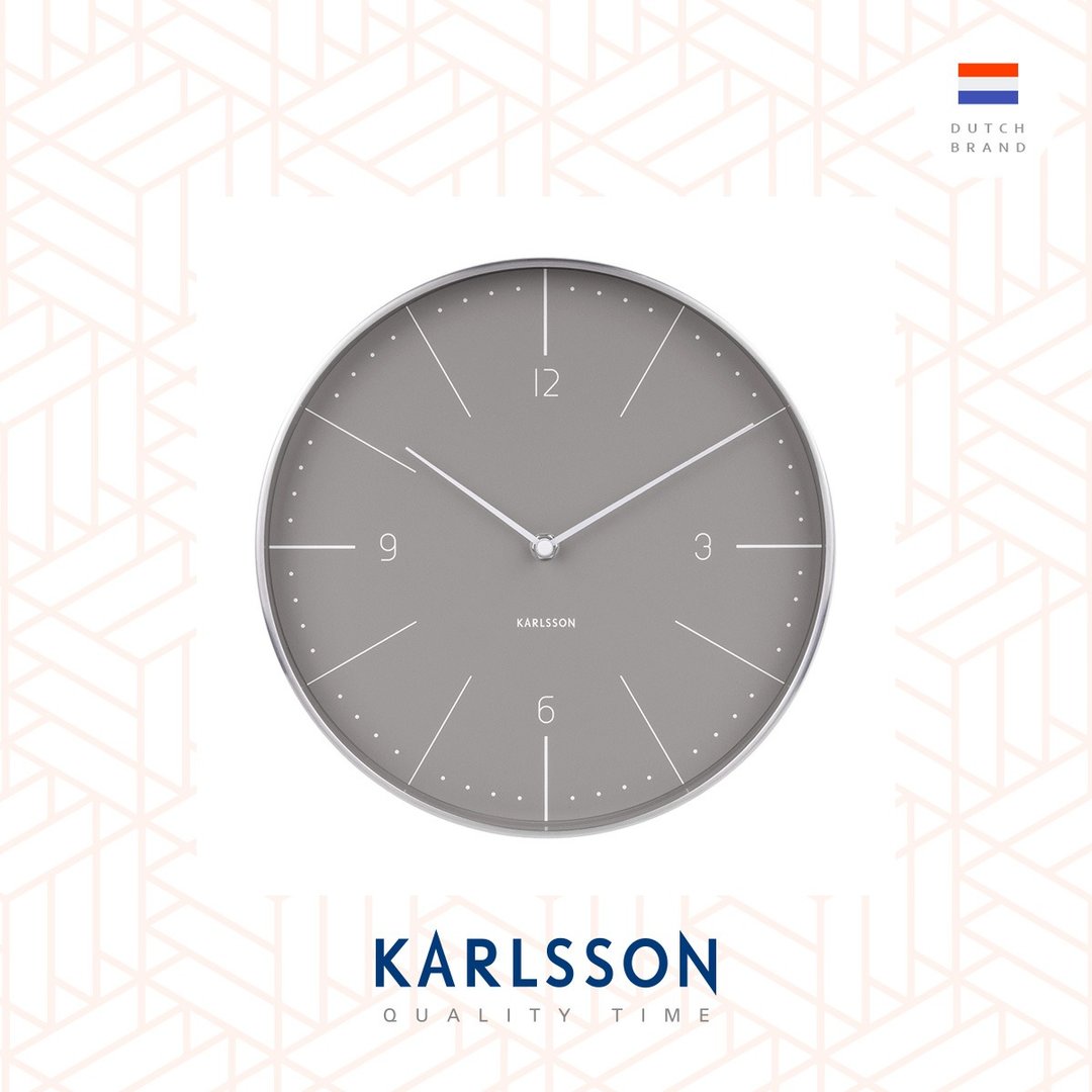 荷兰Karlsson Wall clock Normann numbers warm grey - 时钟/闹钟 - 其他金属 灰色