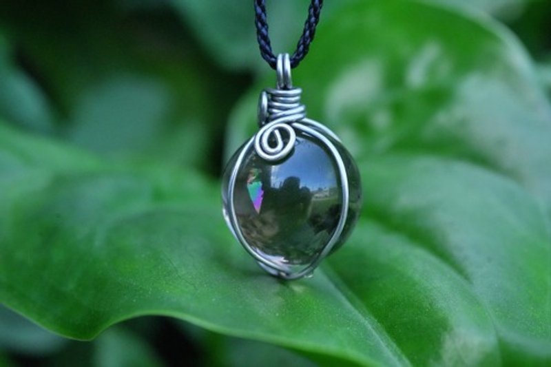 彩虹入魂★烟水晶球编织项链 1695 - 项链 - 宝石 