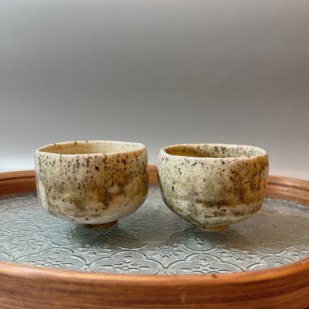 窑头落灰柴烧对杯 / 一组两杯 / 小平凡手作 - 茶具/茶杯 - 陶 