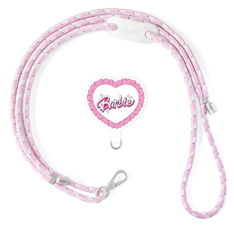 Air Strap Barbie 芭比 爱心派对 轻松背手机挂绳组 - 手机配件 - 真皮 粉红色