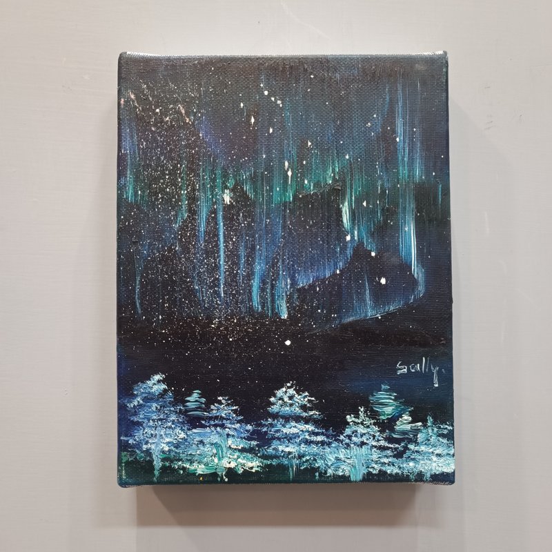 极光-油画作品 展示品 教案样本 换季出清 海洋油画 - 海报/装饰画/版画 - 颜料 