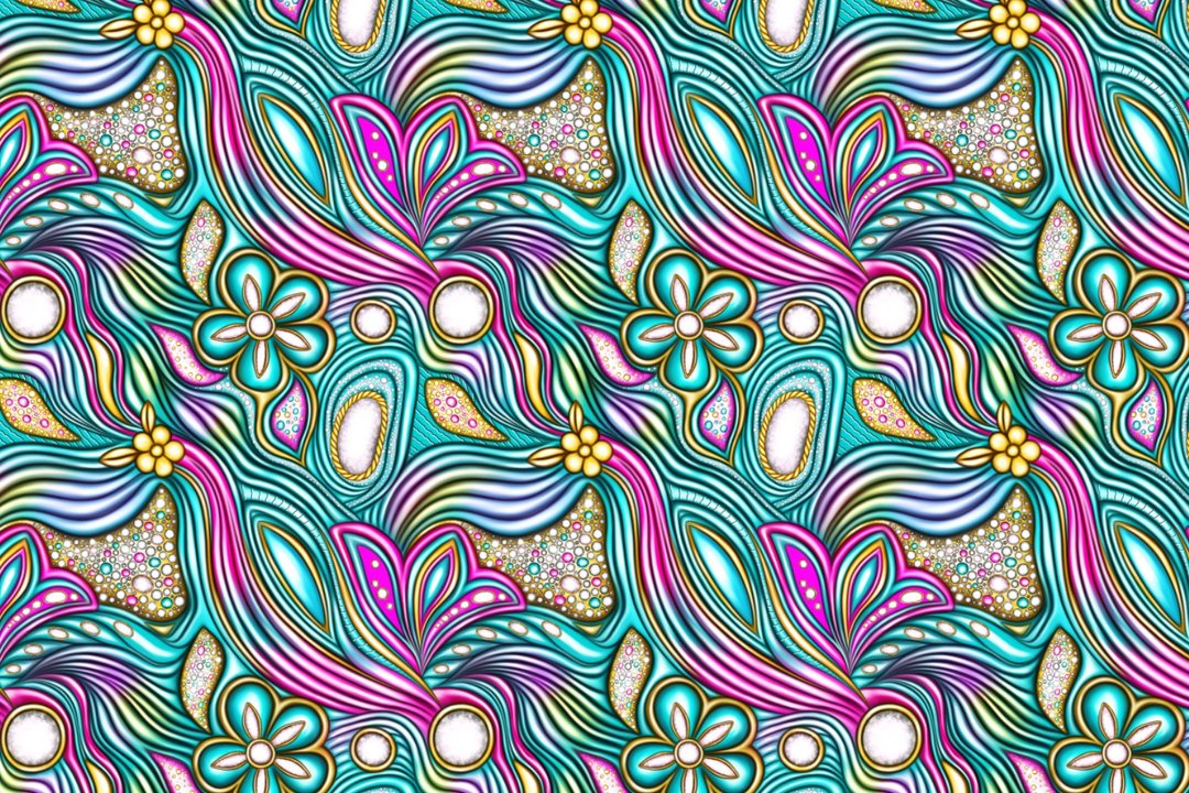 Silk Ribbon Repeat Print,  Abstract Seamless Pattern Shibori, PNG - 其他数码设计 - 其他材质 