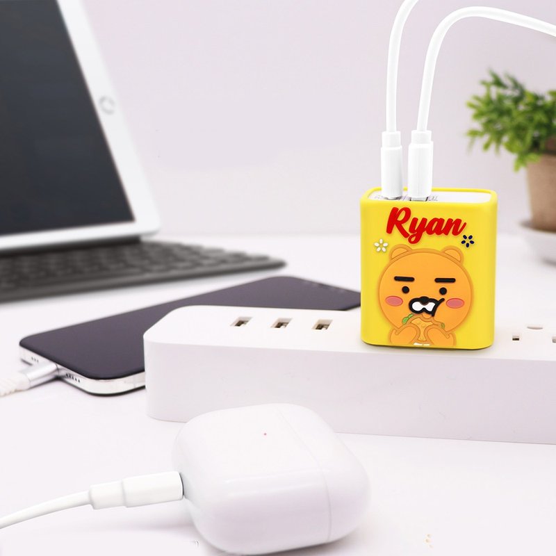 GARMMA KAKAO FRIENDS Type-C & USB PD双孔造型充电器 - 手机充电及周边 - 其他金属 黄色