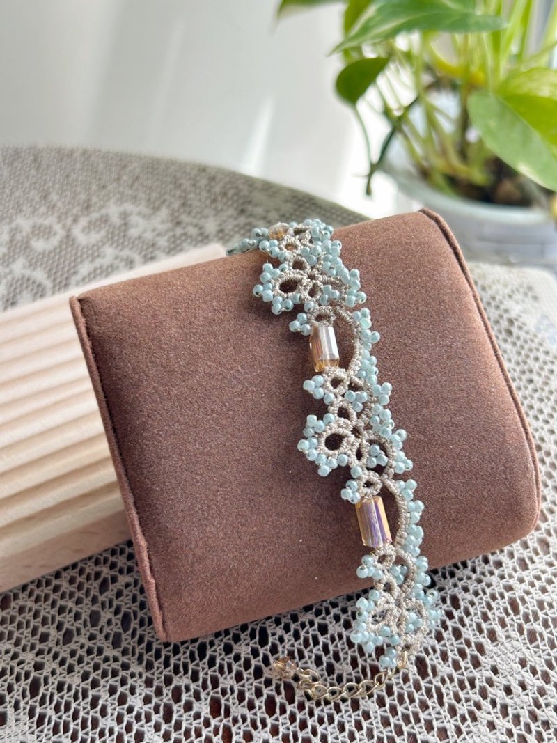 复古金串珠梭织手链 - 手链/手环 - 棉．麻 金色