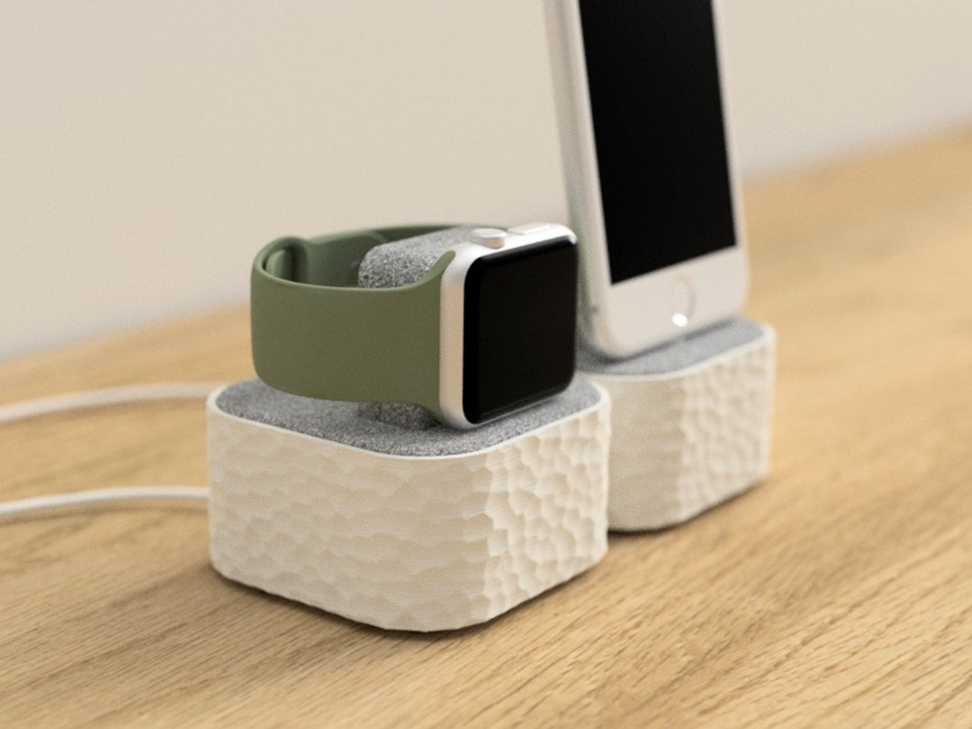 apple watch holder, apple watch stand, apple watch dock - 手机座/防尘塞 - 环保材料 白色